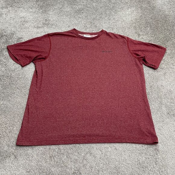 Columbia Omni Wick T-Shirt Men XXL Red Crew Neck Short Sleeve Active Outdoor Tee - Picture 1 of 10